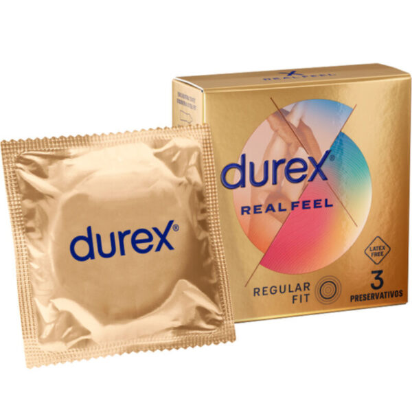 Imagen del artículo erótico DUREX - REAL FEEL PRESERVATIVOS 3 UNIDADES de DUREX CONDOMS en la sección PRESERVATIVOS |Sin Latex de Millenial Sexshop.