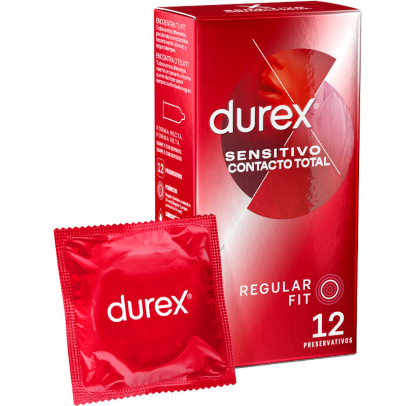 Imagen del artículo erótico DUREX - SENSITIVO CONTACTO TOTAL 12 UNIDADES de DUREX CONDOMS en la sección PRESERVATIVOS |Sensitivos de Millenial Sexshop.