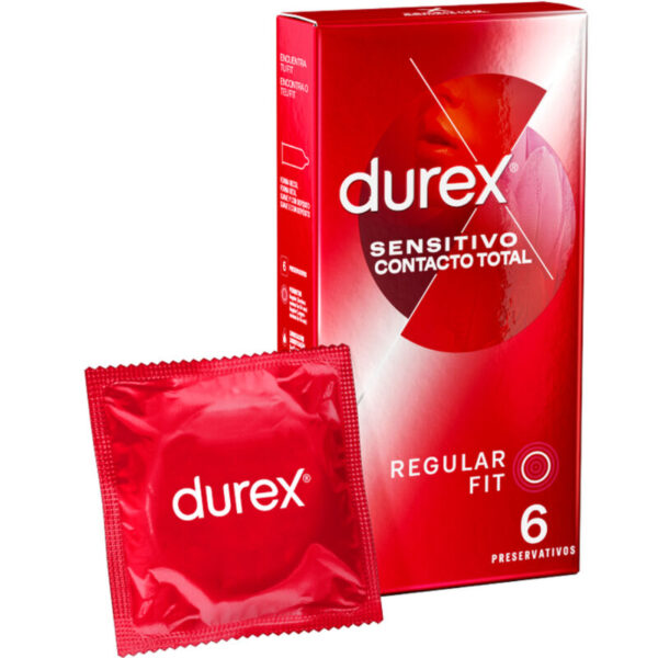 Imagen del artículo erótico DUREX - SENSITIVO CONTACTO TOTAL 6 UNIDADES de DUREX CONDOMS en la sección PRESERVATIVOS |Sensitivos de Millenial Sexshop.