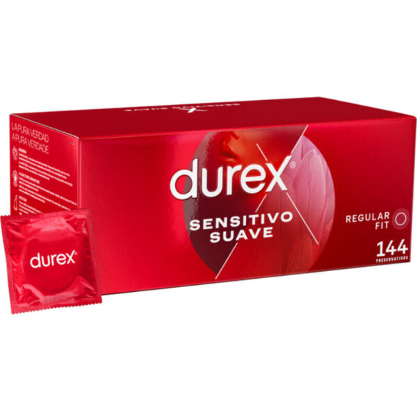 Imagen del artículo erótico DUREX - SENSITIVO SUAVE 144 UNIDADES de DUREX CONDOMS en la sección PRESERVATIVOS |Sensitivos de Millenial Sexshop.