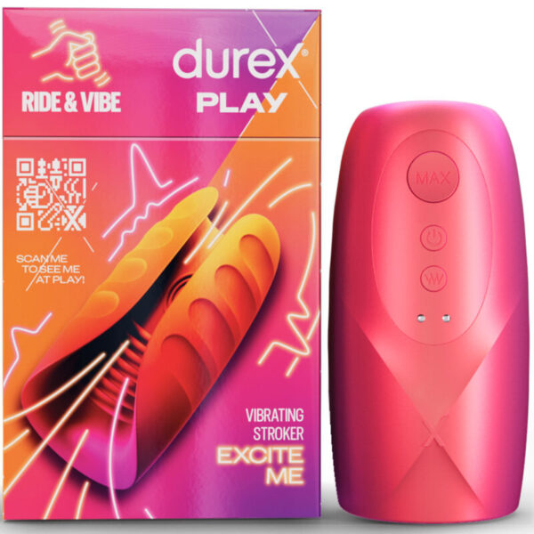 Imagen del artículo erótico DUREX - TOY MASTURBADOR VIBRADOR RIDE & VIBE de DUREX TOYS en la sección JUGUETES BIENESTAR |Juguetes para Hombres|Masturbadores varios de Millenial Sexshop.