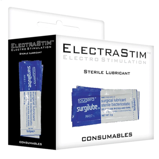 Imagen del artículo erótico ELECTRASTIM - LUBRICANTE ESTERILIZANTE PACK DE 10 UDS de ELECTRASTIM en la sección JUGUETES BIENESTAR |Electro estimulación de Millenial Sexshop.