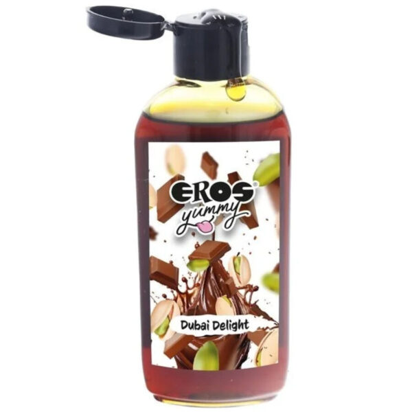 Imagen del artículo erótico EROS - LUBRICANTE YUMMY DUBAI DELIGHT PISTACHO Y CHOCOLATE 100 ML de EROS en la sección DROGUERÍA |Lubricantes|Con deliciosos Sabores de Millenial Sexshop.