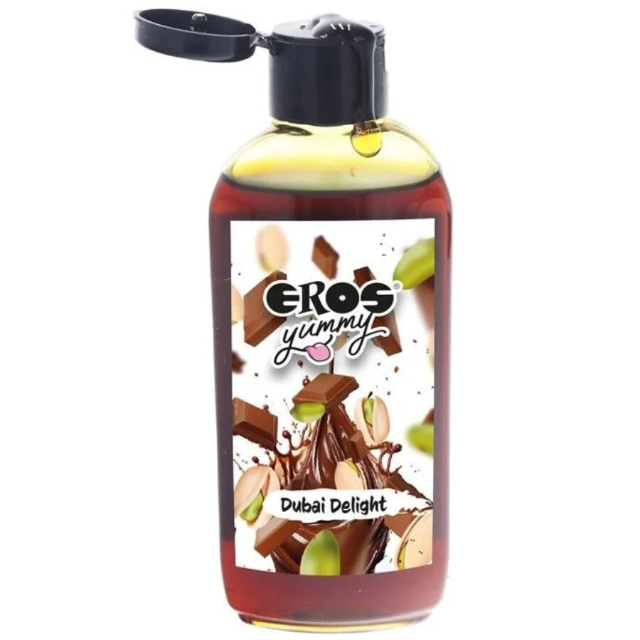 Imagen del artículo erótico EROS - LUBRICANTE YUMMY DUBAI DELIGHT PISTACHO Y CHOCOLATE 100 ML de EROS en la sección DROGUERÍA |Lubricantes|Con deliciosos Sabores de Millenial Sexshop.