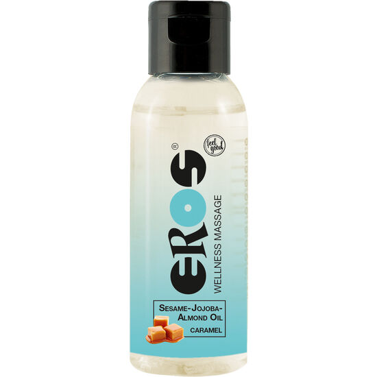Imagen del artículo erótico EROS - WELLNESS ACEITE MASAJE CARAMELO 50 ML de EROS CLASSIC LINE en la sección DROGUERÍA |Para Masajes|Aceites con Sabores de Millenial Sexshop.