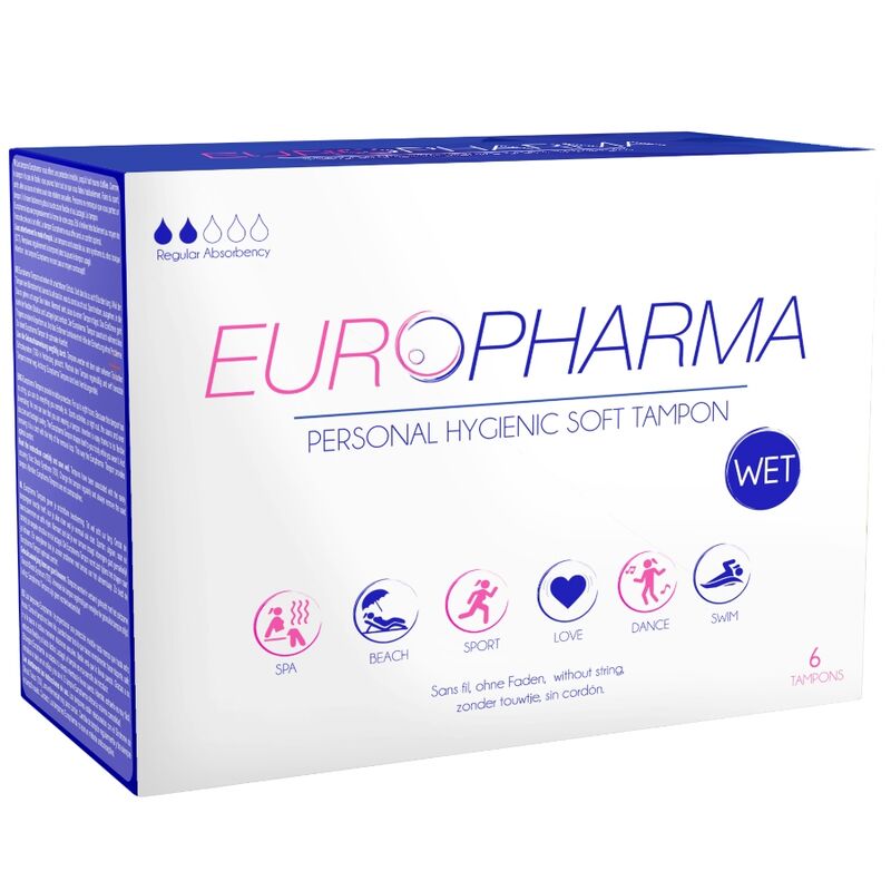 Imagen del artículo erótico EUROPHARMA - TAMPONES ACTION 6 UNIDADES de EUROPHARMA en la sección DROGUERÍA |Tampón higiénico de Millenial Sexshop.