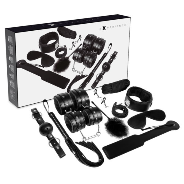 Imagen del artículo erótico EXPERIENCE - BDSM FETISH KIT SERIE BLACK de EXPERIENCE en la sección JUGUETES BIENESTAR |Kits juguetes sexuales de Millenial Sexshop.