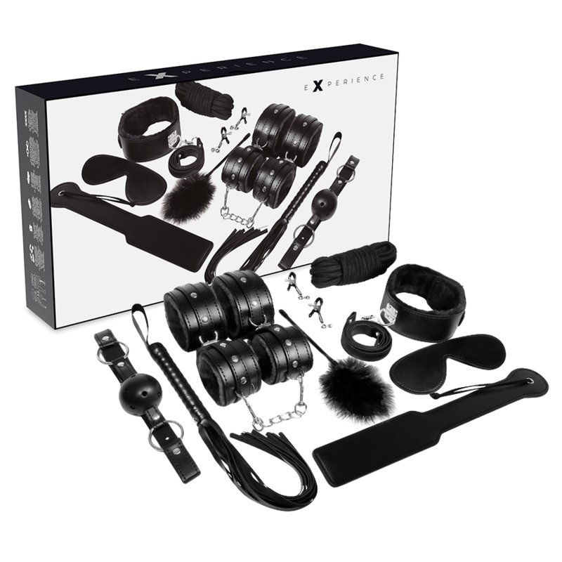 Imagen del artículo erótico EXPERIENCE - BDSM FETISH KIT SERIE BLACK de EXPERIENCE en la sección JUGUETES BIENESTAR |Kits juguetes sexuales de Millenial Sexshop.