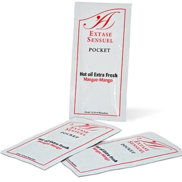Imagen del artículo erótico EXTASE SENSUAL - ACEITE ESTIMULANTE MANGO 10 ML de EXTASE SENSUAL en la sección DROGUERÍA |Lubricantes|Efecto Calor de Millenial Sexshop.