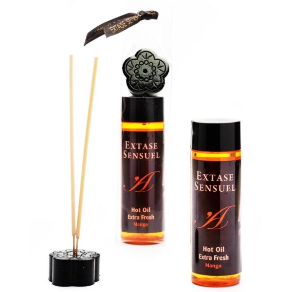Imagen del artículo erótico EXTASE SENSUAL - ACEITE ESTIMULANTE MANGO 100 ML de EXTASE SENSUAL en la sección DROGUERÍA |Para Masajes|Con efecto calor de Millenial Sexshop.