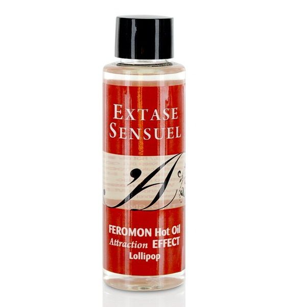Imagen del artículo erótico EXTASE SENSUAL - ACEITE MASAJE EFECTO CALOR CON FEROMONAS PIRULET 100 ML de EXTASE SENSUAL en la sección DROGUERÍA |Para Masajes|Con efecto calor de Millenial Sexshop.