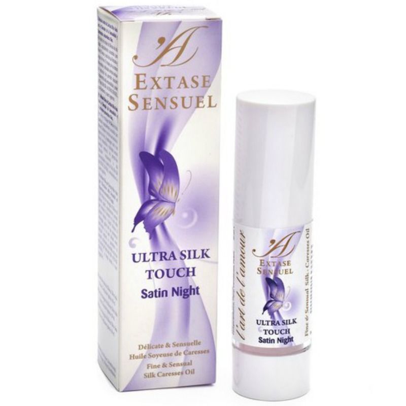 Imagen del artículo erótico EXTASE SENSUAL - ACEITE MASAJE ULTRA SILK TOUCH SATIN NIGHT de EXTASE SENSUAL en la sección DROGUERÍA |Para Masajes|Aceites sin sabores de Millenial Sexshop.