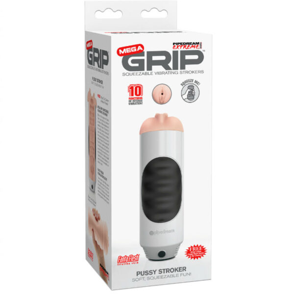 Imagen del artículo erótico EXTREME TOYZ - PIPEDREAM MEGA GRIP VAGINA MASTURBADOR VIBRADOR de EXTREME TOYZ en la sección JUGUETES BIENESTAR |Juguetes para Hombres|Vaginas con vibración de Millenial Sexshop.