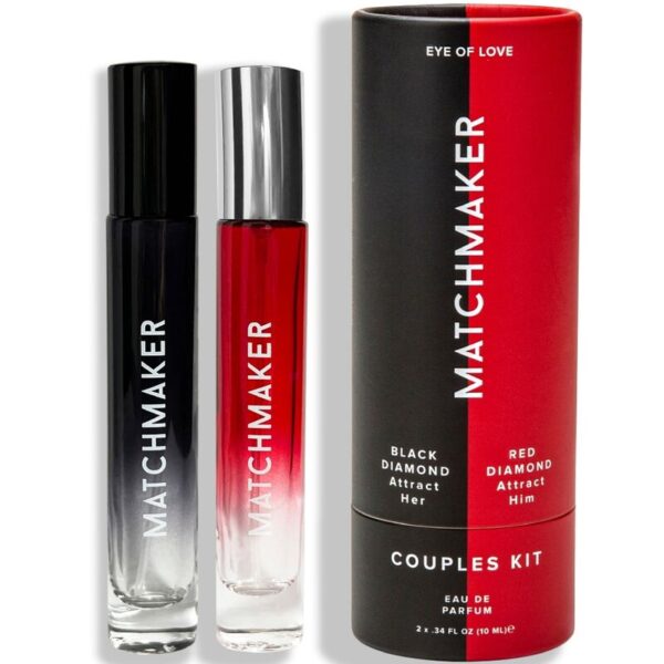 Imagen del artículo erótico EYE OF LOVE - MATCHMAKER 2PC FEROMONAS SET COUPLES KIT PARA ÉL Y ELLA 20 ML de EYE OF LOVE en la sección DROGUERÍA |Perfumes de Millenial Sexshop.