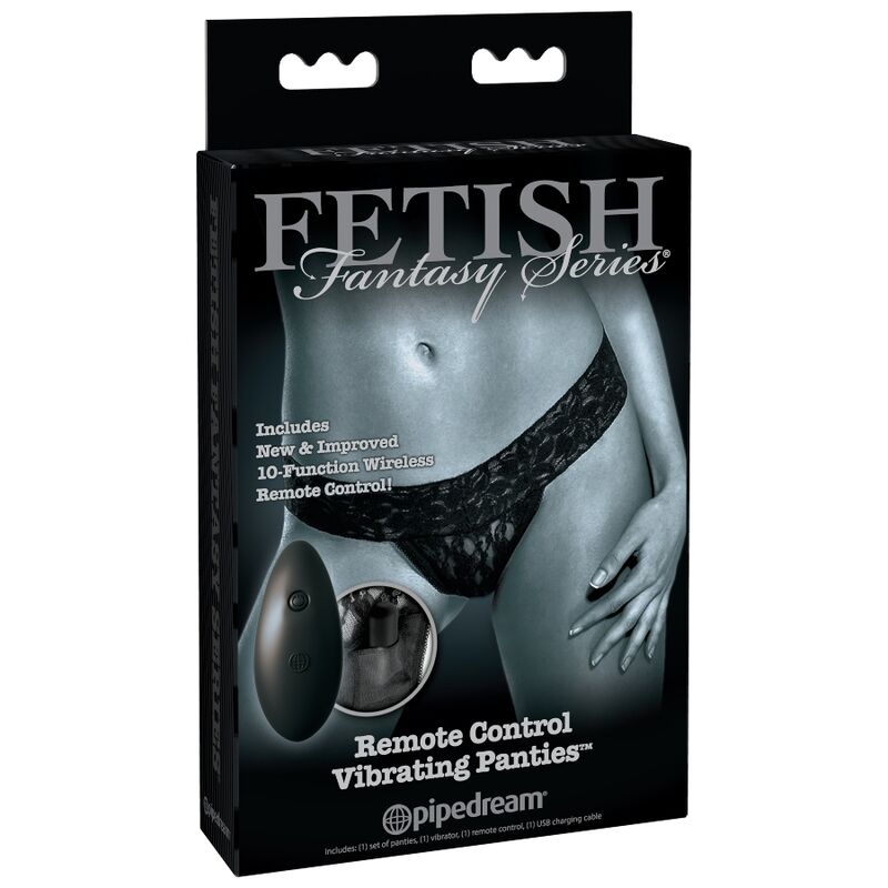 Imagen del artículo erótico FETISH FANTASY LIMITED EDITION - TANGA VIBRADOR REMOTO de PIPEDREAMS en la sección JUGUETES BIENESTAR |Vibradores|Vibradores control remoto de Millenial Sexshop.