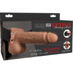 FETISH FANTASY SERIES - ARNÉS AJUSTABLE PENE REALÍSTICO CON TESTÍCULOS RECARGABLE Y VIBRADOR 17.8 CM - Imagen 6