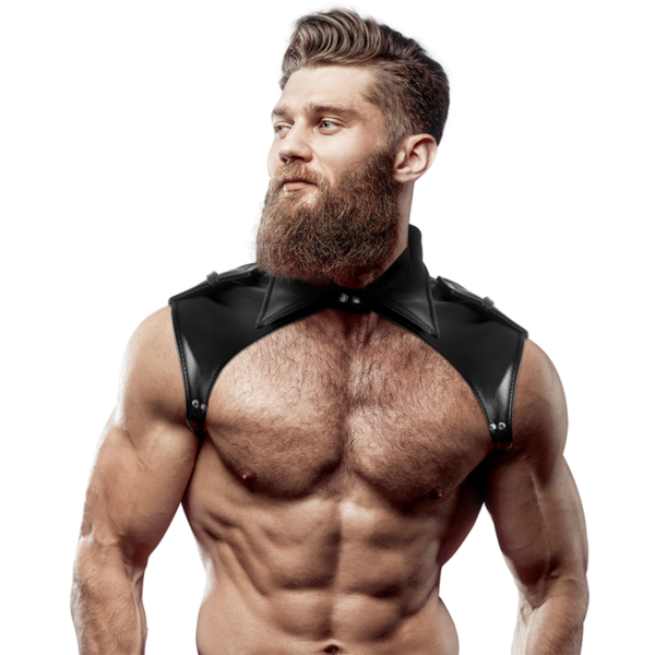 Imagen del artículo erótico FETISH SUBMISSIVE ATTITUDE - ARNÉS BRIGADE AJUSTABLE ECOPIEL CUELLO HOMBRE de FETISH SUBMISSIVE ATTITUDE en la sección MODA & LENCERÍA|Lencería Hombre|Arneses Hombre de Millenial Sexshop.