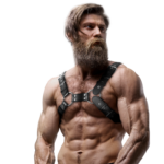 FETISH SUBMISSIVE ATTITUDE - ARNÉS BULLDOG AJUSTABLE ECOPIEL PECHO HOMBRE - Imagen 4