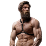 FETISH SUBMISSIVE ATTITUDE - ARNÉS ECOPIEL PECHO CON DOBLE SUJECIÓN Y TACHUELAS HOMBRE - Imagen 4