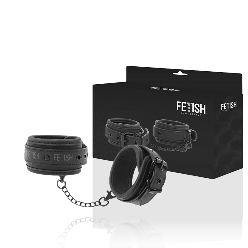 Imagen del artículo erótico FETISH SUBMISSIVE - ESPOSAS TOBILLOS CUERO VEGANO CON FORRO DE NEOPRENO de FETISH SUBMISSIVE BONDAGE en la sección BDSM & BONDAGE |Bondage|Esposas de Millenial Sexshop.