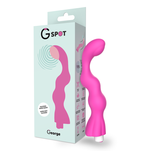 Imagen del artículo erótico G-SPOT - GEORGE VIBRADOR PUNTO G ROSA CHICLE de G-SPOT en la sección JUGUETES BIENESTAR |Vibradores|Vibradores Punto G de Millenial Sexshop.