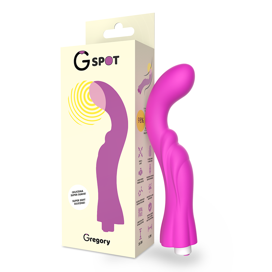 Imagen del artículo erótico G-SPOT - GREGORY VIBRADOR VIOLETA de G-SPOT en la sección JUGUETES BIENESTAR |Vibradores|Vibradores Punto G de Millenial Sexshop.