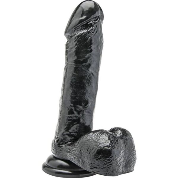 Imagen del artículo erótico GET REAL - DILDO 18 CM CON TESTÍCULOS NEGRO de GET REAL en la sección JUGUETES BIENESTAR |Dildos sin Vibración|Penes realisticos de Millenial Sexshop.