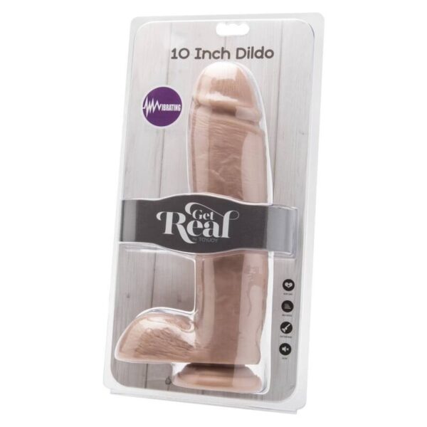 5 CM CON TESTÍCULOS VIBRADOR NATURAL de GET REAL en la sección JUGUETES BIENESTAR |Vibradores|Vibradores control remoto de Millenial Sexshop.