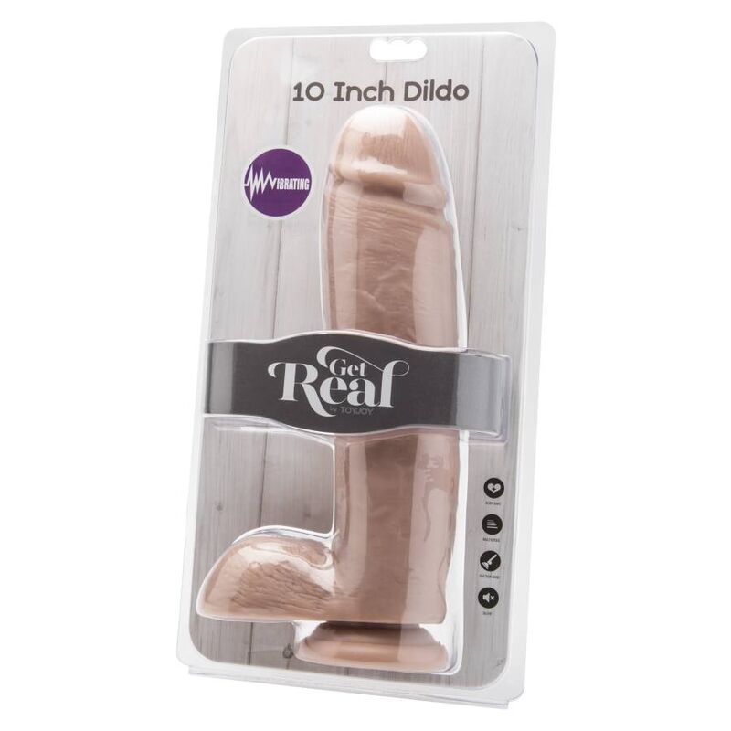 5 CM CON TESTÍCULOS VIBRADOR NATURAL de GET REAL en la sección JUGUETES BIENESTAR |Vibradores|Vibradores control remoto de Millenial Sexshop.
