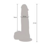 GET REAL - DILDO VIBRADOR CON BOLAS GIRATORIAS NATURAL - Imagen 5