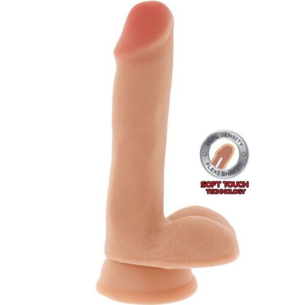 Imagen del artículo erótico GET REAL - DUAL DENSITY DILDO 17 CM CON TESTÍCULOS NATURAL de GET REAL en la sección JUGUETES BIENESTAR |Dildos sin Vibración|Penes realisticos de Millenial Sexshop.