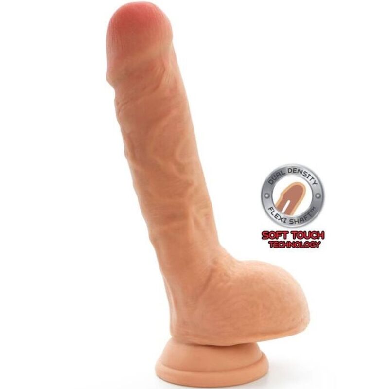 Imagen del artículo erótico GET REAL - DUAL DENSITY DILDO 18 CM CON TESTÍCULOS NATURAL de GET REAL en la sección JUGUETES BIENESTAR |Dildos sin Vibración|Penes realisticos de Millenial Sexshop.