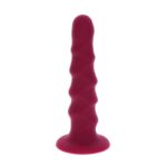 Imagen del artículo erótico GET REAL - RIBBED DONG 12 CM ROJO de GET REAL en la sección JUGUETES BIENESTAR |Dildos sin Vibración|Dildos para Arneses de Millenial Sexshop.