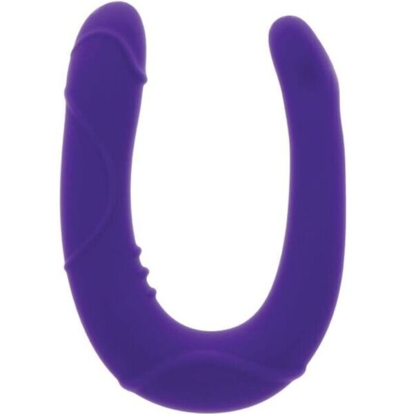 Imagen del artículo erótico GET REAL - VOGUE MINI DOBLE DONG MORADO de GET REAL en la sección JUGUETES BIENESTAR |Dildos sin Vibración|Penes dobles de Millenial Sexshop.