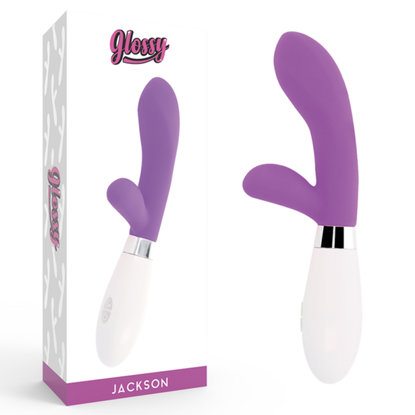 Imagen del artículo erótico GLOSSY - JACKSON RABBIT LILA de GLOSSY en la sección JUGUETES BIENESTAR |Vibradores|Vibradores Rabbit de Millenial Sexshop.