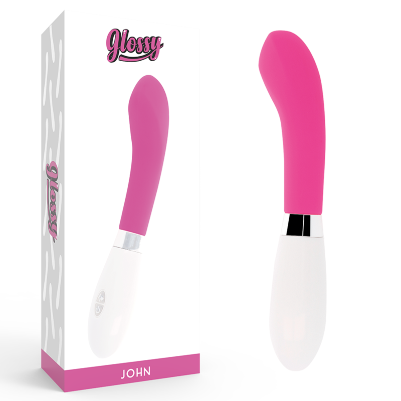Imagen del artículo erótico GLOSSY - JOHN VIBRADOR ROSA de GLOSSY en la sección JUGUETES BIENESTAR |Vibradores|Vibradores Punto G de Millenial Sexshop.