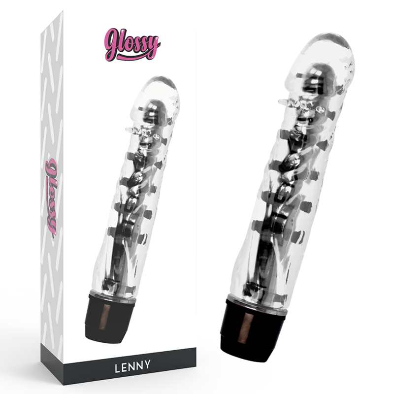 GLOSSY - LENNY VIBRADOR NEGRO-MillenialSexshop-GLOSSY Imagen del artículo erótico GLOSSY - LENNY VIBRADOR NEGRO de GLOSSY en la sección JUGUETES BIENESTAR |Vibradores|Vibradores Clasicos anales o vaginales de Millenial Sexshop.