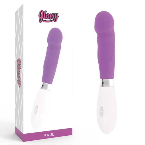 Imagen del artículo erótico GLOSSY - PAUL VIBRADOR LILA de GLOSSY en la sección JUGUETES BIENESTAR |Vibradores|Vibradores Punto G de Millenial Sexshop.