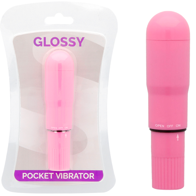 Imagen del artículo erótico GLOSSY - POCKET VIBRADOR ROSA INTENSO de GLOSSY en la sección JUGUETES BIENESTAR |Vibradores|Mini vibradores de Millenial Sexshop.