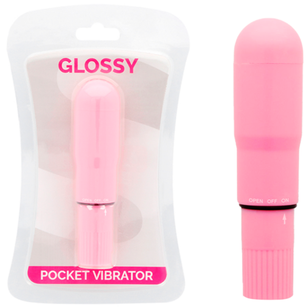 Imagen del artículo erótico GLOSSY - POCKET VIBRADOR ROSA de GLOSSY en la sección JUGUETES BIENESTAR |Vibradores|Mini vibradores de Millenial Sexshop.