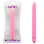 Imagen del artículo erótico GLOSSY - SLIM VIBRADOR ROSA INTENSO de GLOSSY en la sección JUGUETES BIENESTAR |Vibradores|Mini vibradores de Millenial Sexshop.