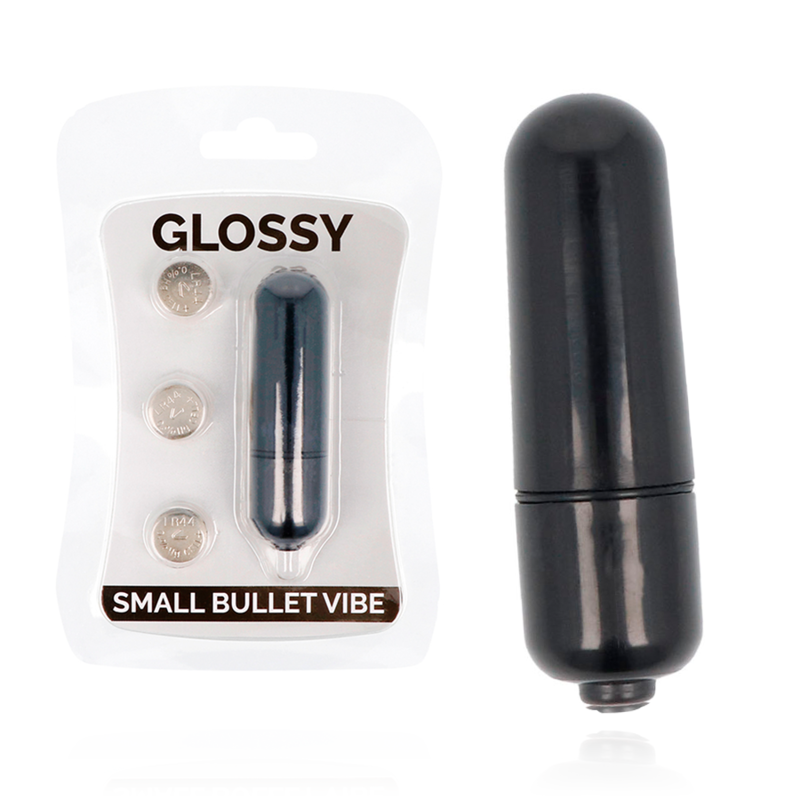 Imagen del artículo erótico GLOSSY - SMALL BALA VIBRADORA NEGRO de GLOSSY en la sección JUGUETES BIENESTAR |Vibradores|Mini vibradores de Millenial Sexshop.