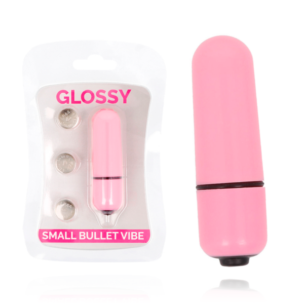 Imagen del artículo erótico GLOSSY - SMALL BALA VIBRADORA ROSA de GLOSSY en la sección JUGUETES BIENESTAR |Vibradores|Mini vibradores de Millenial Sexshop.