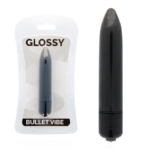 Imagen del artículo erótico GLOSSY - THIN VIBRADOR NEGRO de GLOSSY en la sección JUGUETES BIENESTAR |Vibradores|Mini vibradores de Millenial Sexshop.