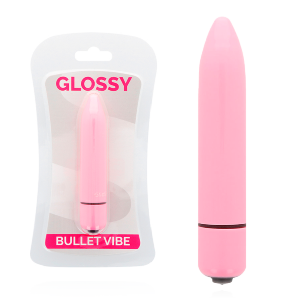 Imagen del artículo erótico GLOSSY - THIN VIBRADOR ROSA de GLOSSY en la sección JUGUETES BIENESTAR |Vibradores|Mini vibradores de Millenial Sexshop.
