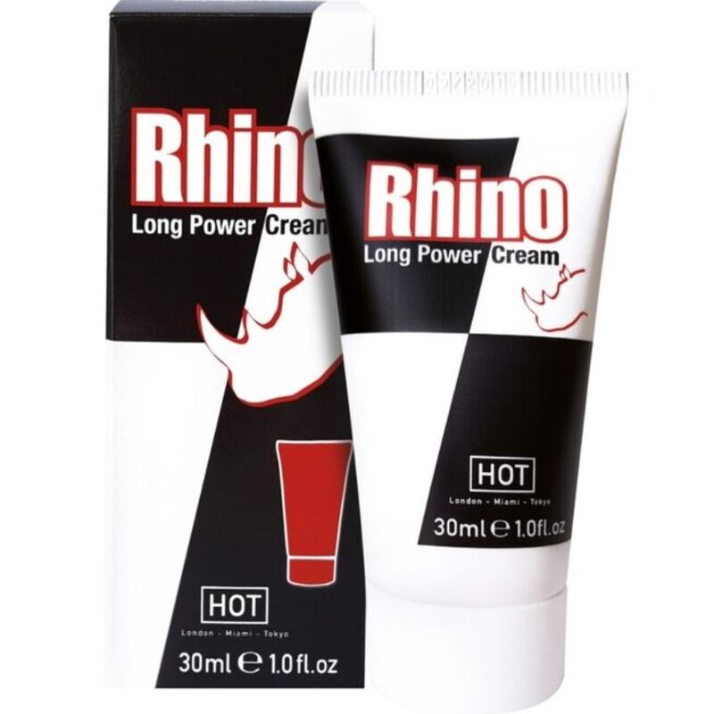 Imagen del artículo erótico HOT - RHINO CREMA RETARDANTE 30ML de HOT en la sección DROGUERÍA |Estimulantes para Ellos|Retardantes de Millenial Sexshop.