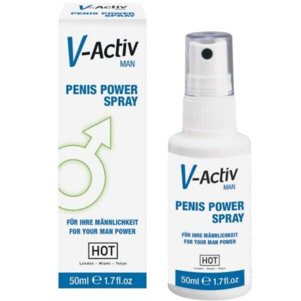 Imagen del artículo erótico HOT - V-ACTIV SPRAY POTENCIADOR HOMBRE 50ML de HOT en la sección DROGUERÍA |Estimulantes para Ellos|Aumento Erección de Millenial Sexshop.
