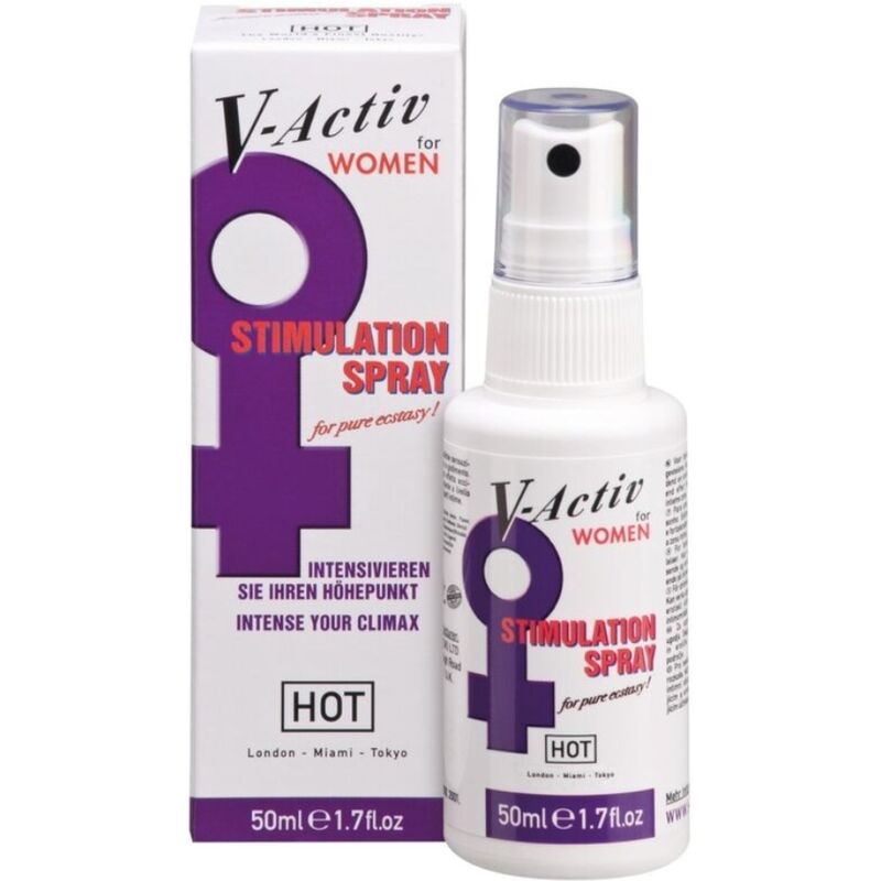 Imagen del artículo erótico HOT - V-ACTIV SPRAY POTENCIADOR MUJER 50ML de HOT en la sección DROGUERÍA |Estimulantes para Ellas|Intensificador Orgasmos de Millenial Sexshop.