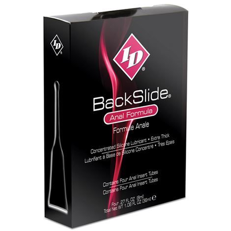 Imagen del artículo erótico ID BACKSLIDE - ANAL FORMULA 4 TUBOS ANALES 8ML de ID BACK SLIDE en la sección DROGUERÍA |Lubricantes|Anal con Relajante de Millenial Sexshop.