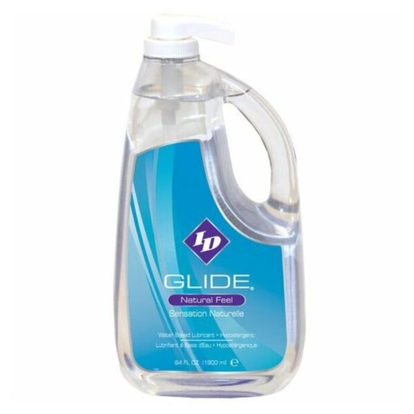 Imagen del artículo erótico ID GLIDE - LUBRICANTE BASE AGUA + HIPOALERGENICO NATURAL FEEL 1900 ML de ID GLIDE en la sección DROGUERÍA |Lubricantes|Base Agua de Millenial Sexshop.